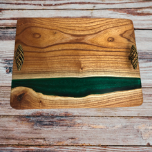 Load image into Gallery viewer, River Platter  White Oak - Green Sparkle - SOLD