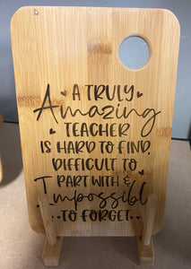 Various Bamboo Boards with Lasered Teacher Sayings
