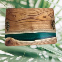 Load image into Gallery viewer, River Platter  White Oak - Green Sparkle - SOLD