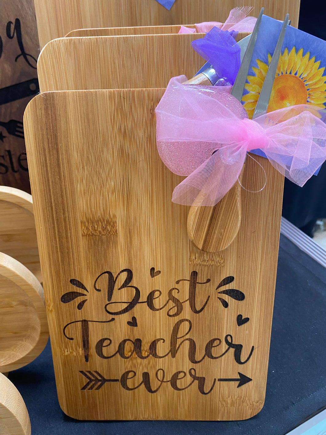 Best Teacher Ever - Laser Engraved Board