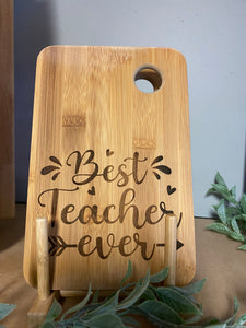 Best Teacher Ever - Laser Engraved Board